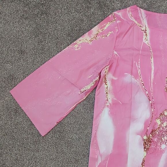 New With Tags Just Fashion Now Size Large Women's Abstract Print Polyester Top - Picture 12 of 17